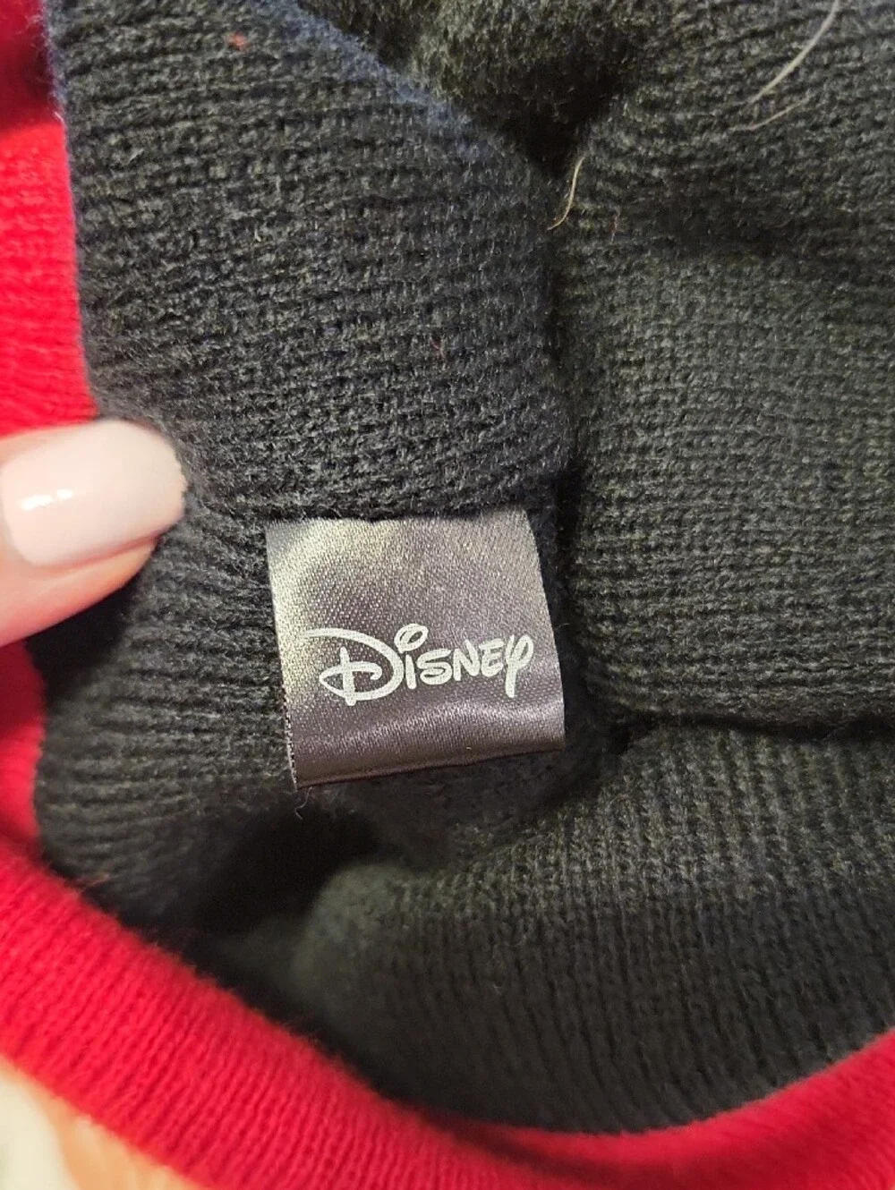Disney Black and Red Kids Mickey Ear Beanie Hat